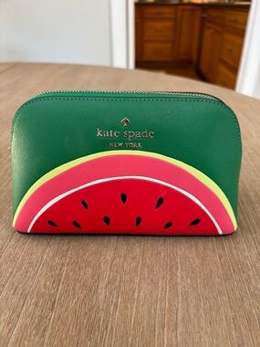 Kate Spade Watermelon Cosmetic Pouch Zip Enclosure